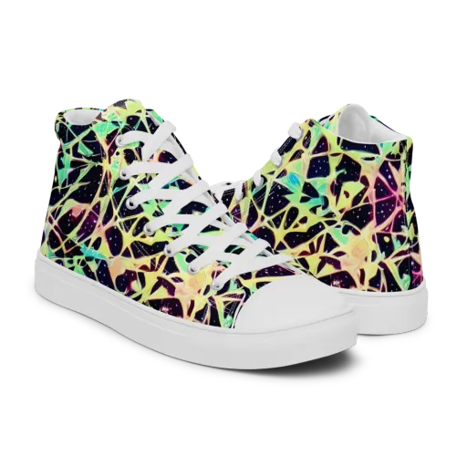 Astral Thicket on a Men's High Top Canvas Shoes