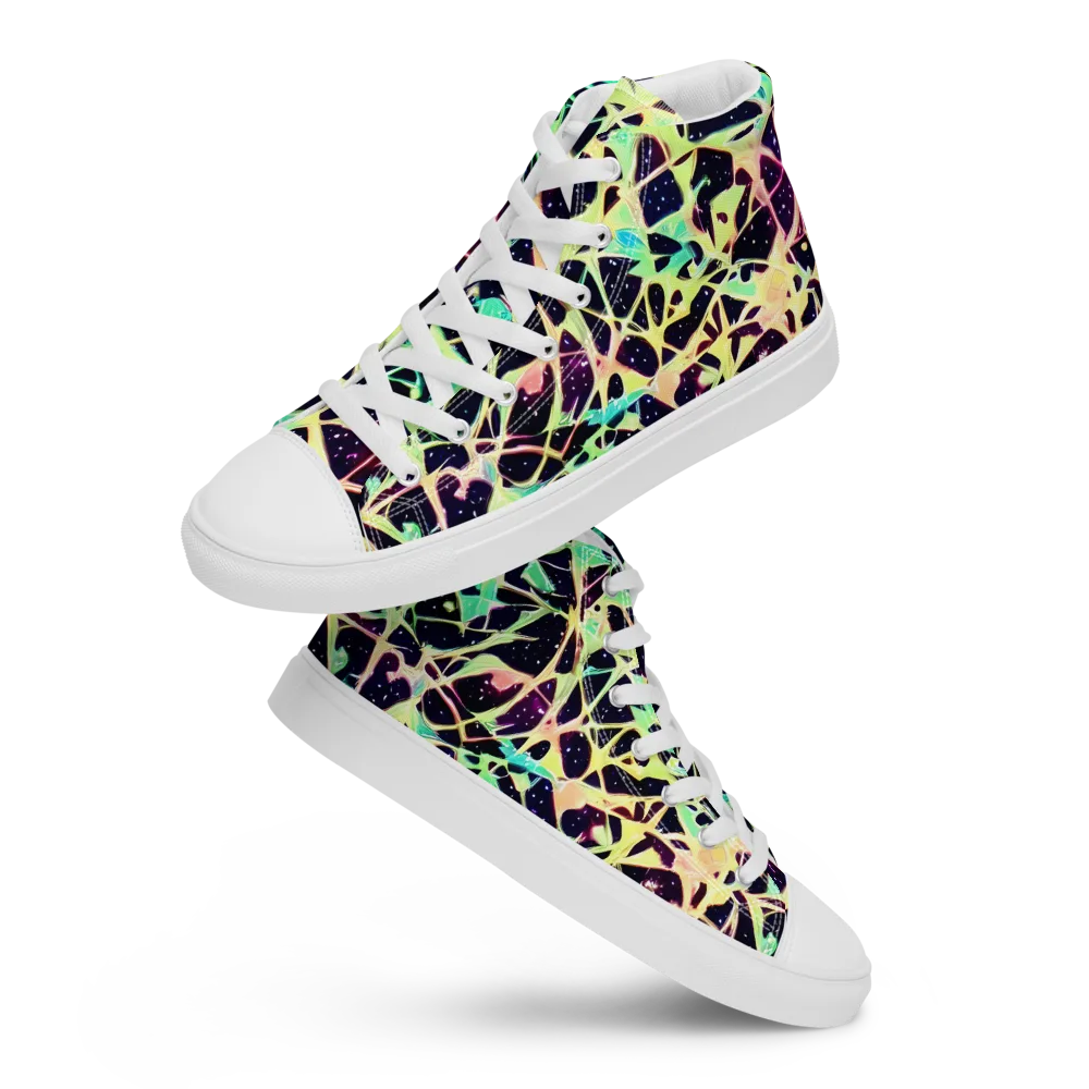Astral Thicket on Men's High Top Canvas Shoes — Front