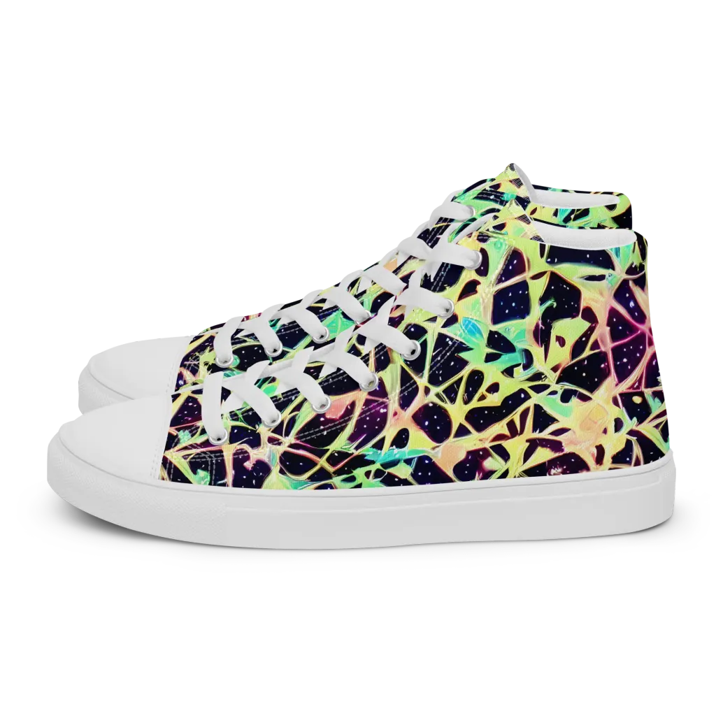 Astral Thicket on Women's High Top Canvas Shoes — Left
