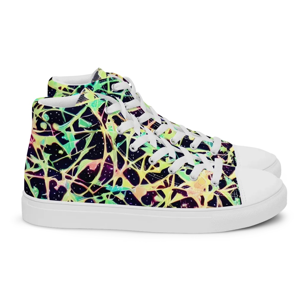 Astral Thicket on Women's High Top Canvas Shoes — Right