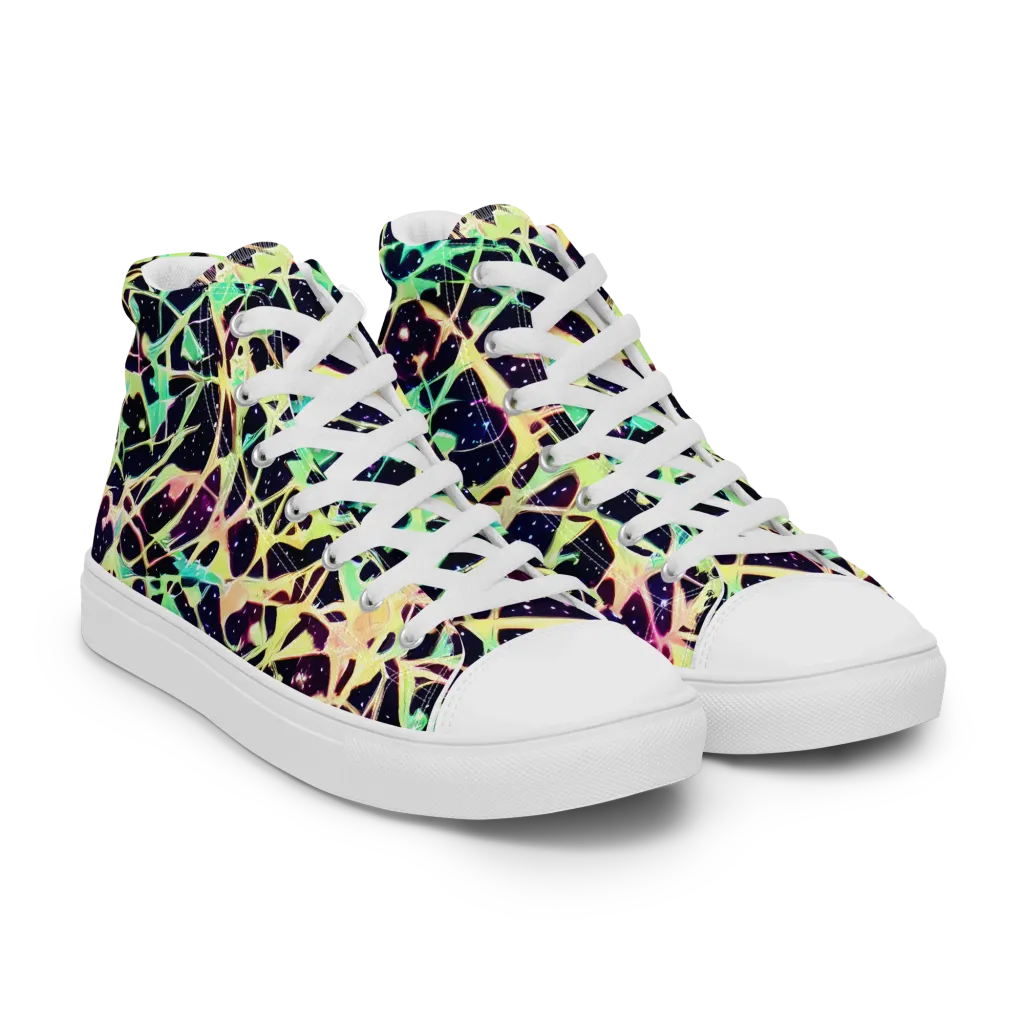 Astral Thicket on Women's High Top Canvas Shoes — Right Front