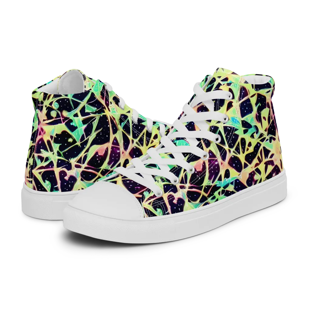 Astral Thicket on Women's High Top Canvas Shoes — Left