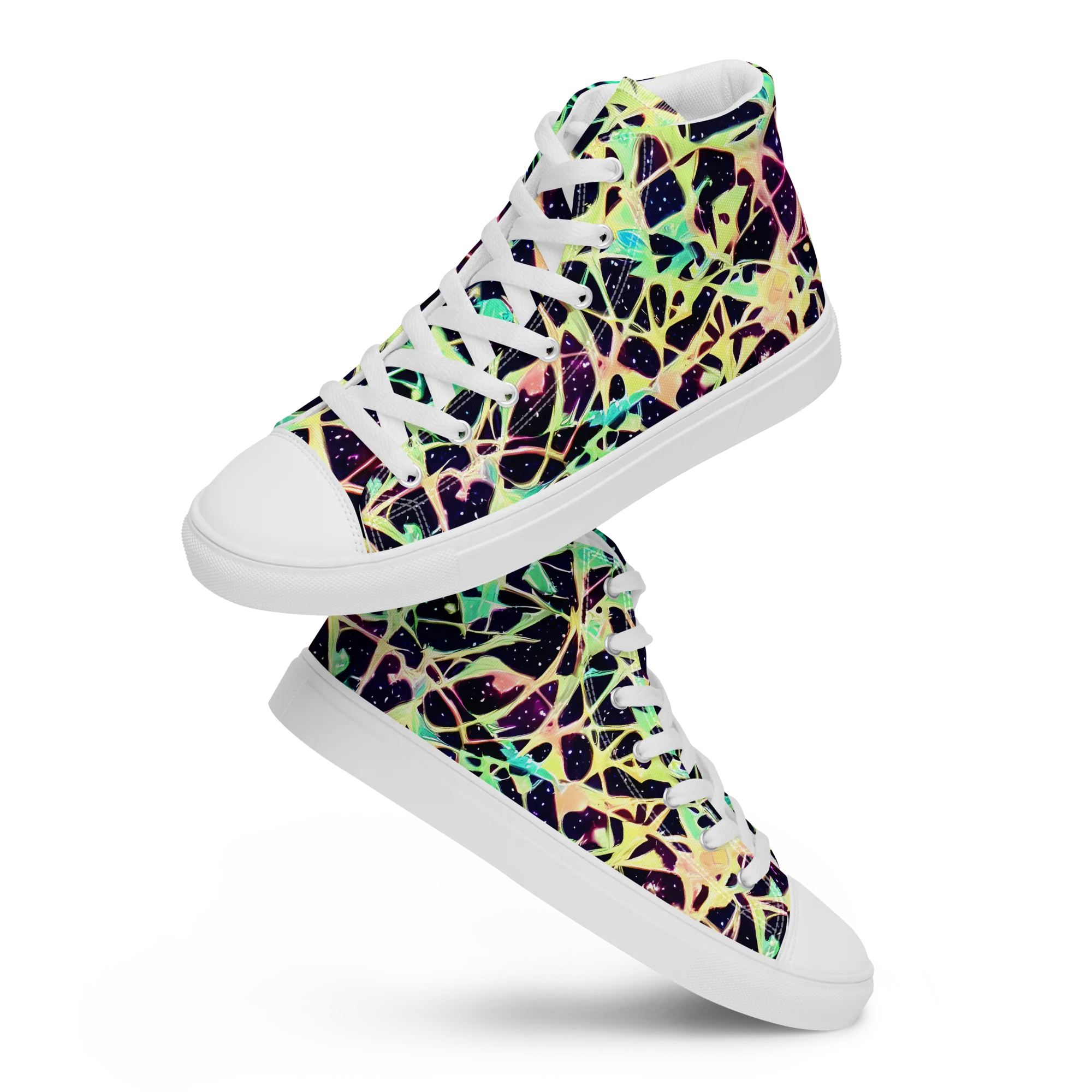 Astral Thicket on Women's High Top Canvas Shoes — Front