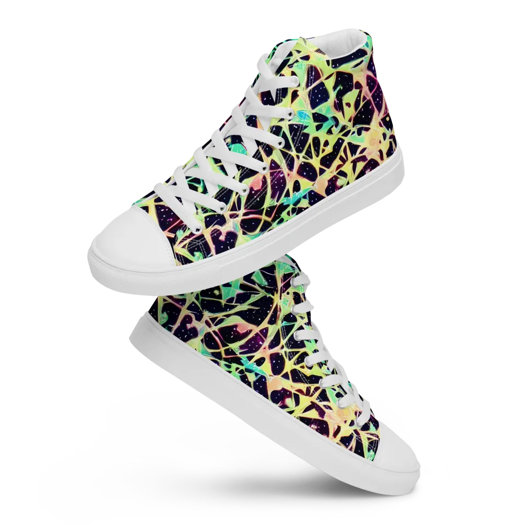 Astral Thicket on Women's High Top Canvas Shoes — Front