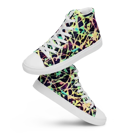 Astral Thicket on a Women's High Top Canvas Shoes
