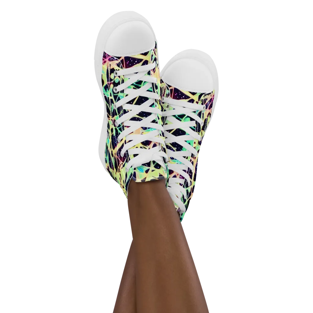 Astral Thicket on Women's High Top Canvas Shoes — Front