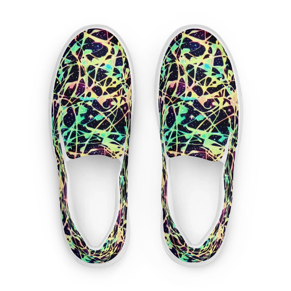 Astral Thicket on Men's Slip-On Canvas Shoes — Front