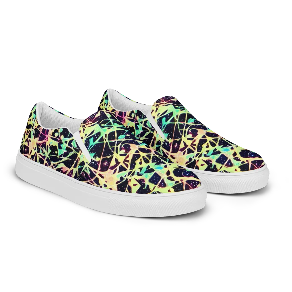 Astral Thicket on Men's Slip-On Canvas Shoes — Right Front