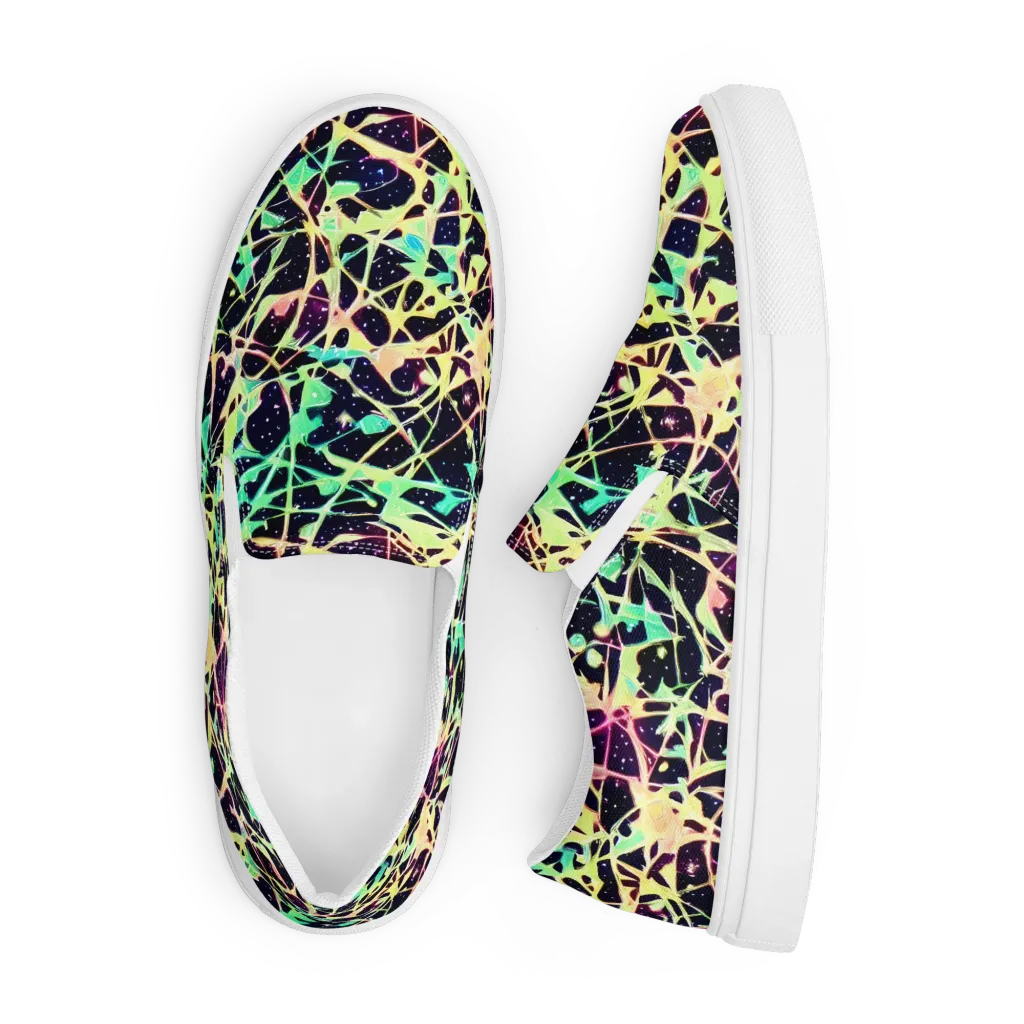 Astral Thicket on Men's Slip-On Canvas Shoes — Front