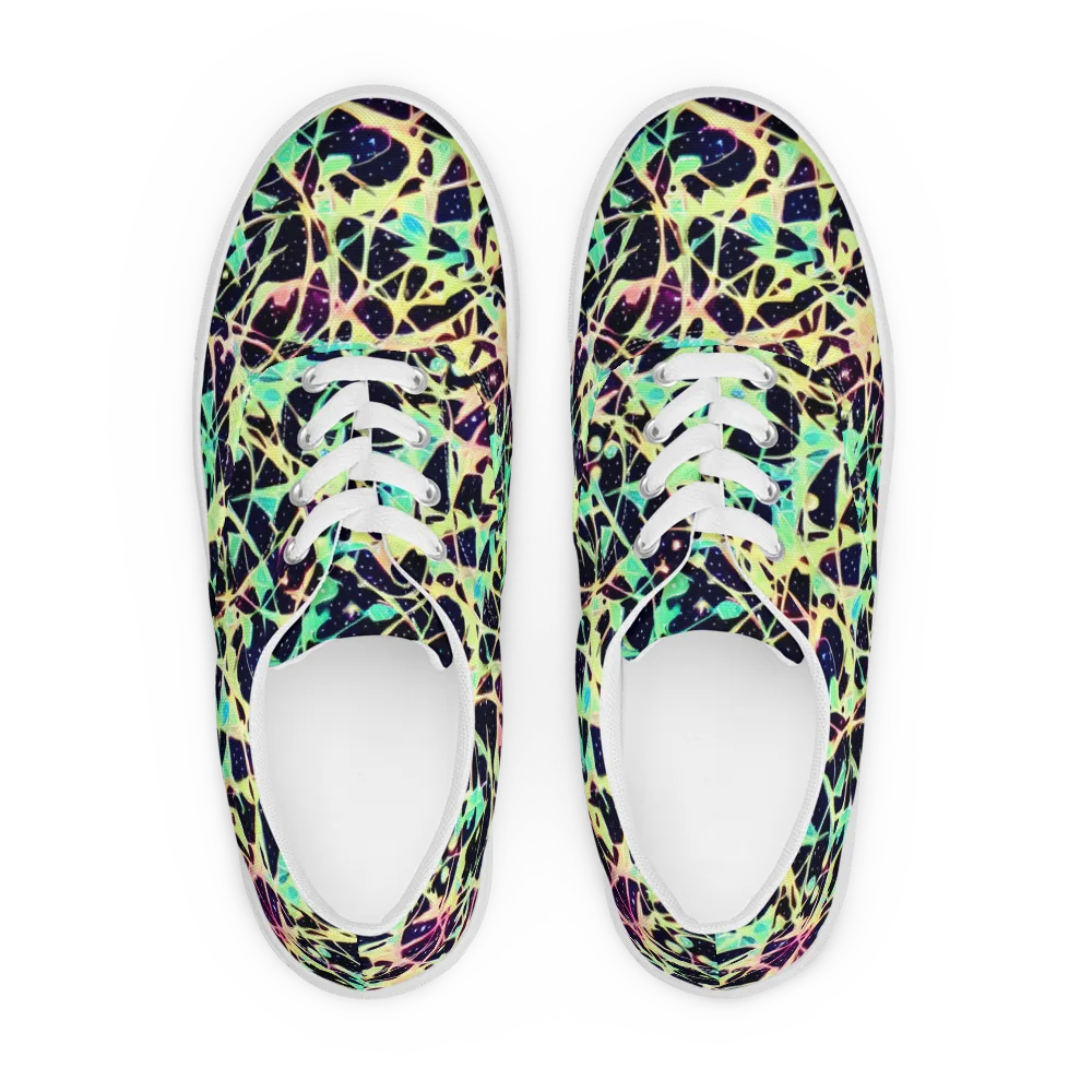 Astral Thicket on Men's Lace-Up Canvas Shoes — Front