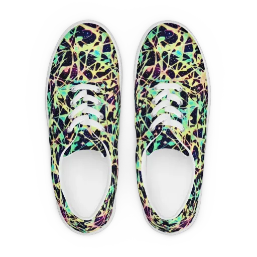 Astral Thicket on a Men's Lace-Up Canvas Shoes