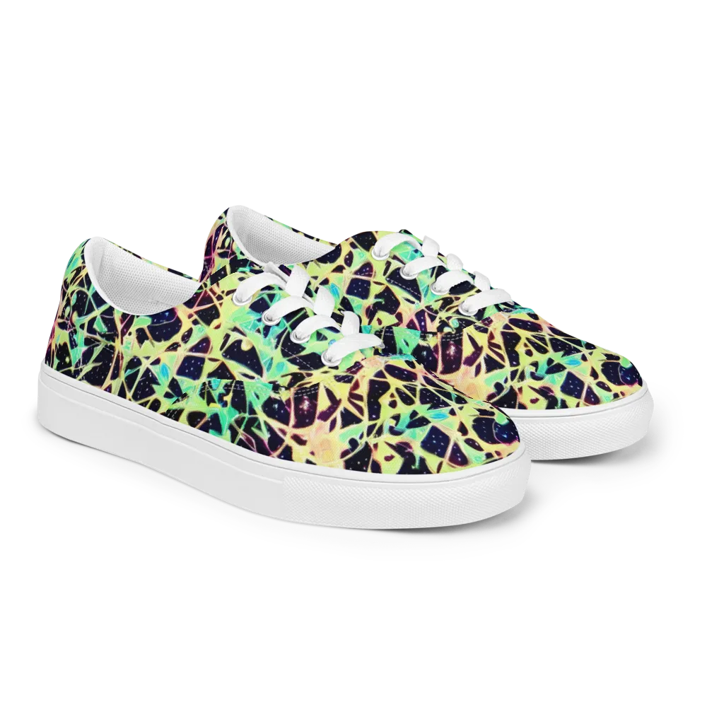 Astral Thicket on Men's Lace-Up Canvas Shoes — Right Front