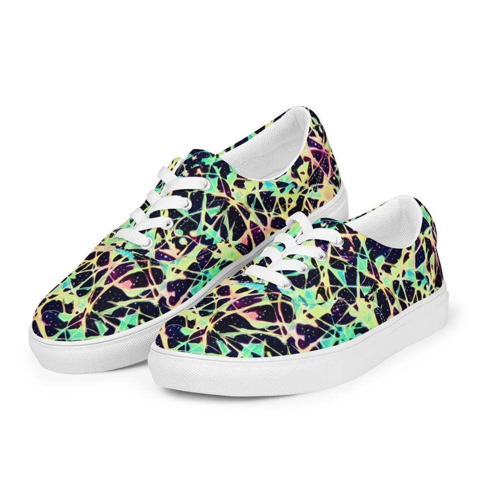 Astral Thicket on Men's Lace-Up Canvas Shoes — Left Front