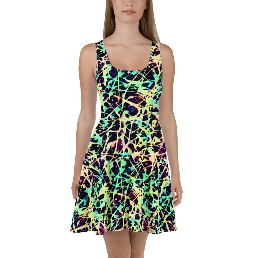 Astral Thicket on Skater Dress — Front