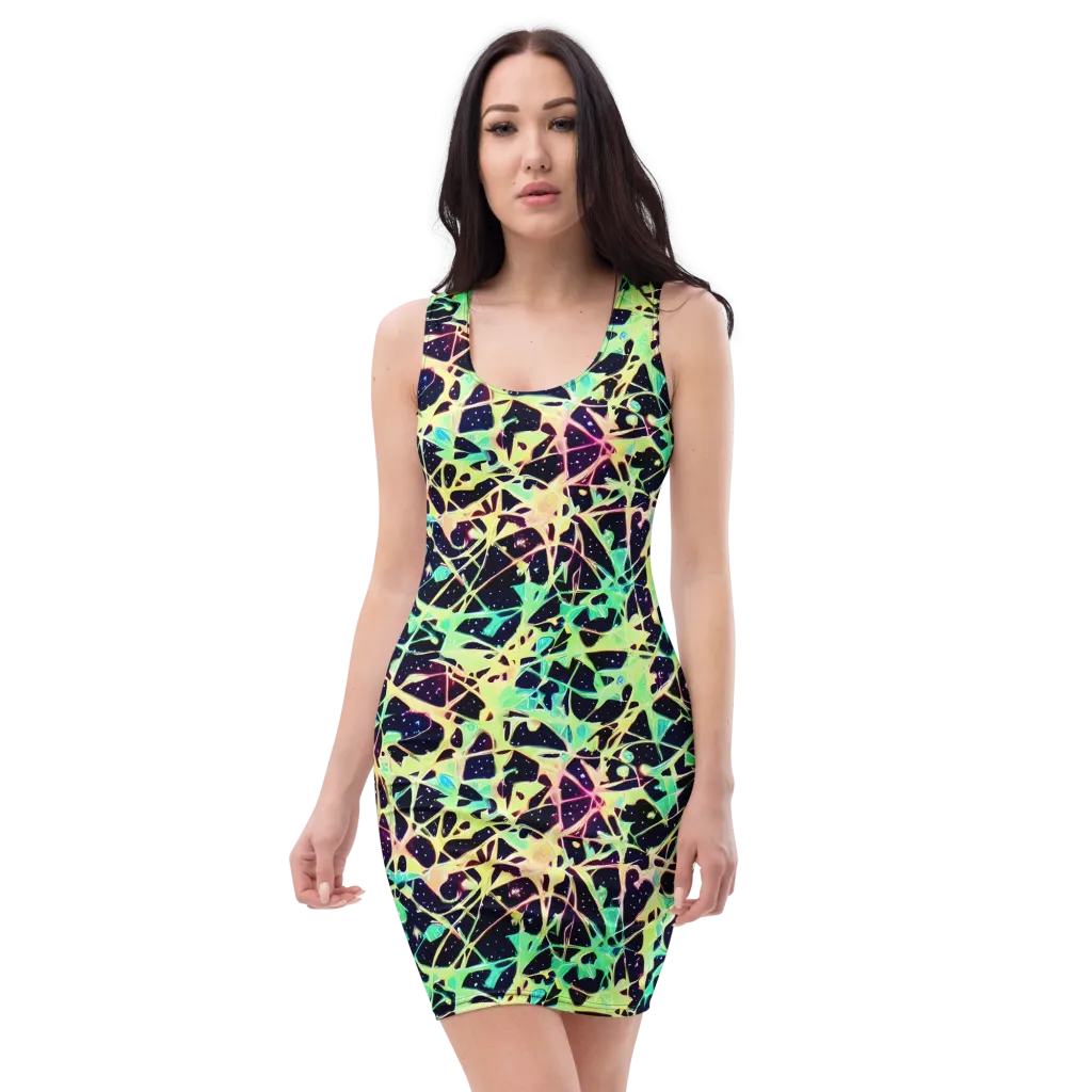 Astral Thicket on Bodycon Dress — Front