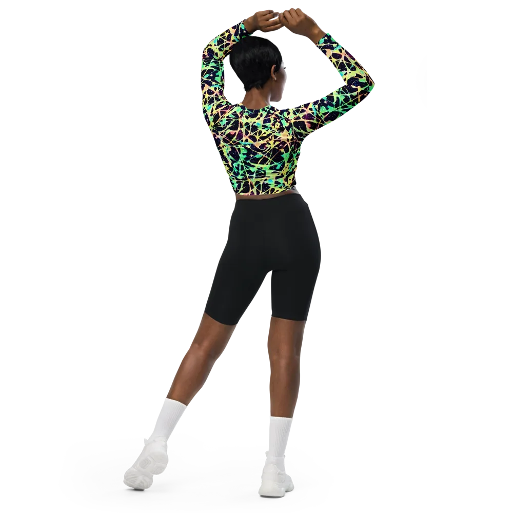Astral Thicket on Long Sleeve Crop Top — Back
