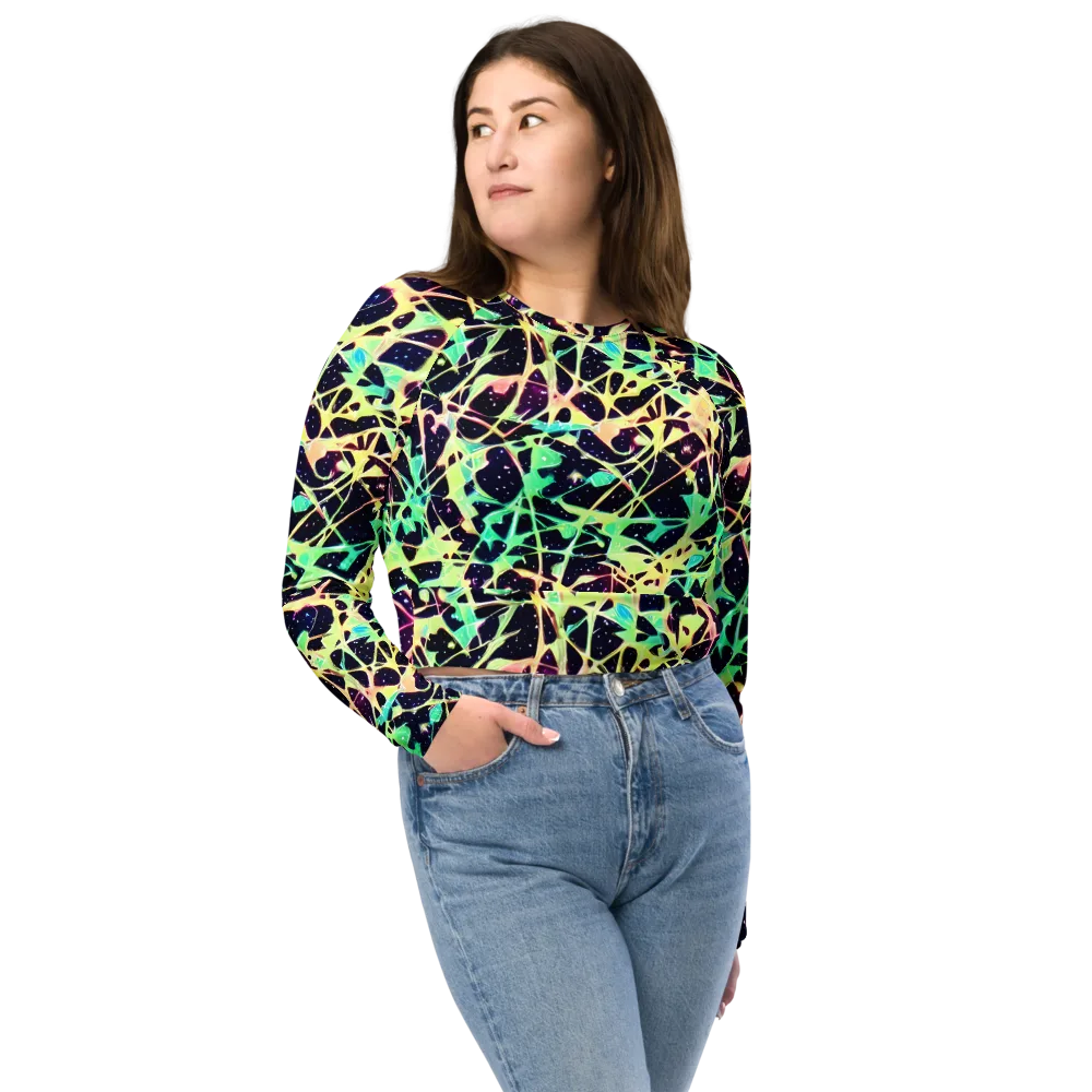 Astral Thicket on Long Sleeve Crop Top — Front