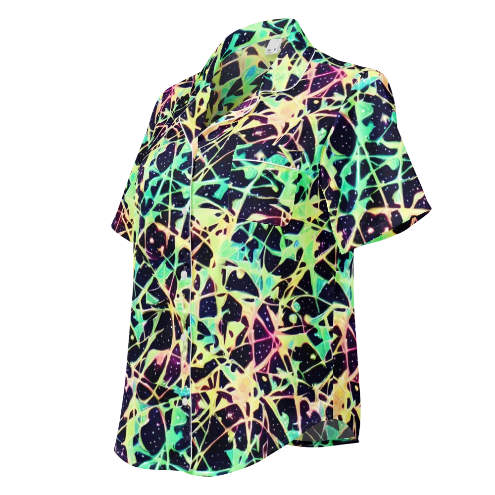 Astral Thicket on Women's Short Sleeve Pajama Top — Left Front