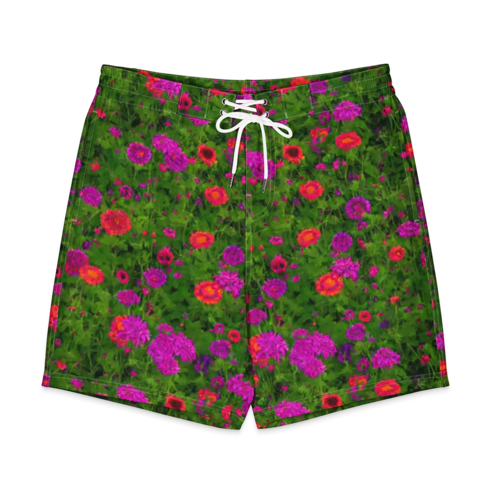 Electric Garden on Men's Board Shorts — Front