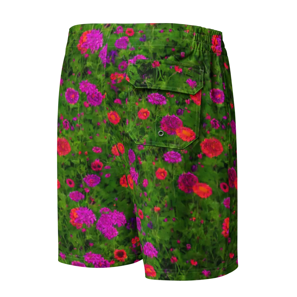 Electric Garden on Men's Board Shorts — Back