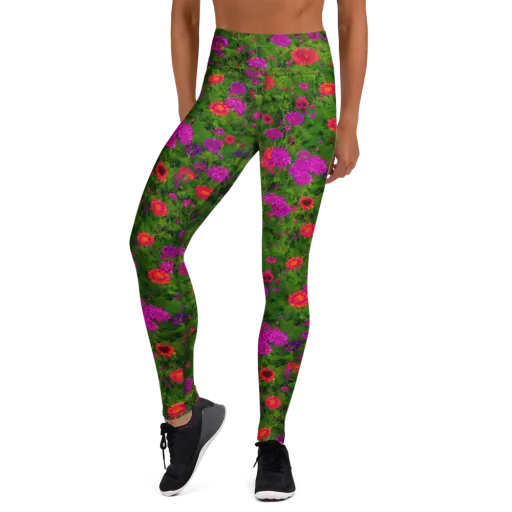 Electric Garden on a Yoga Leggings