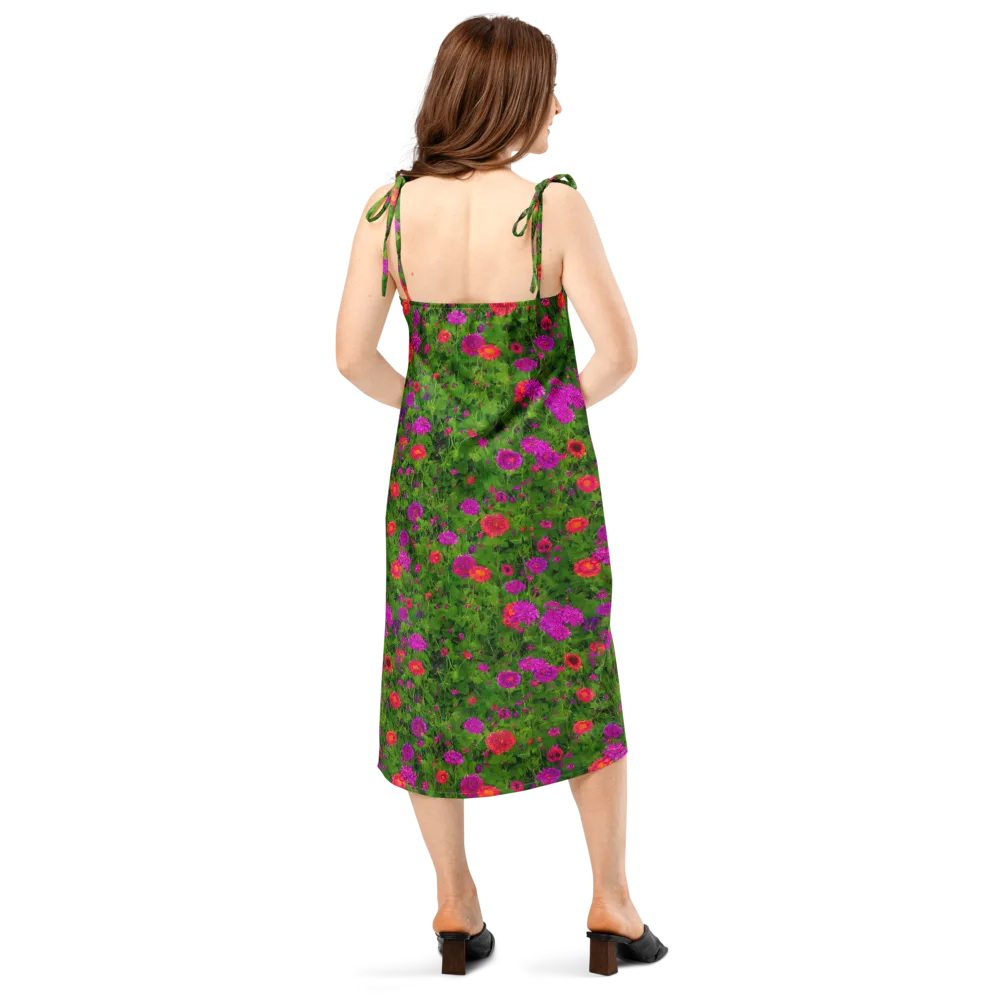 Electric Garden on Slip Dress — Back