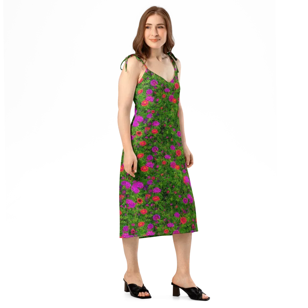 Electric Garden on Slip Dress — Right Front