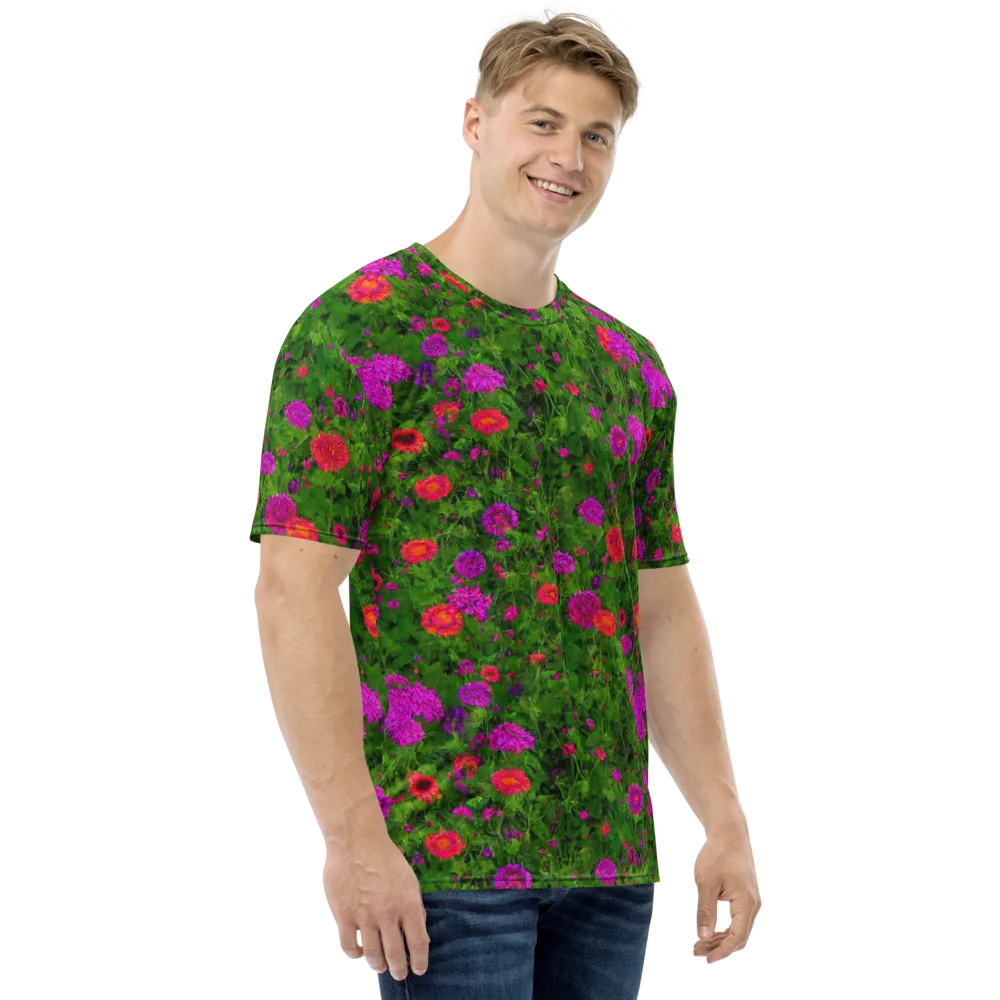 Electric Garden on Men's Crew Neck T-Shirt — Right