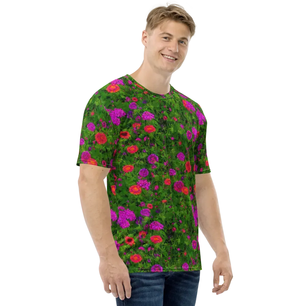 Electric Garden on Men's Crew Neck T-Shirt — Right