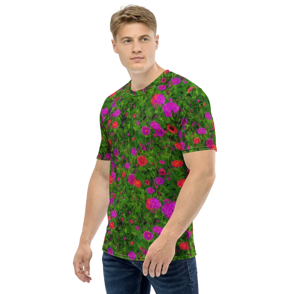 Electric Garden on Men's Crew Neck T-Shirt — Left