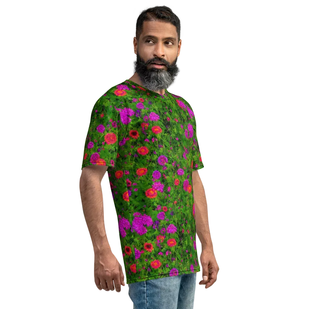 Electric Garden on Men's Crew Neck T-Shirt — Right