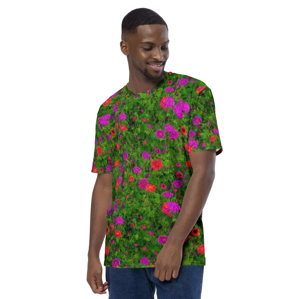 Electric Garden on Men's Crew Neck T-Shirt — Left