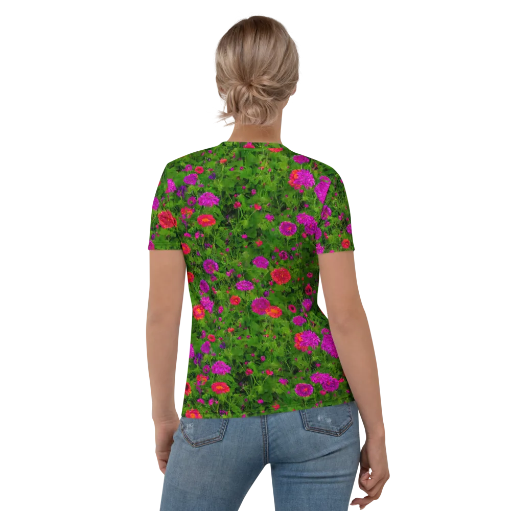 Electric Garden on Women's Crew Neck T-Shirt — Back