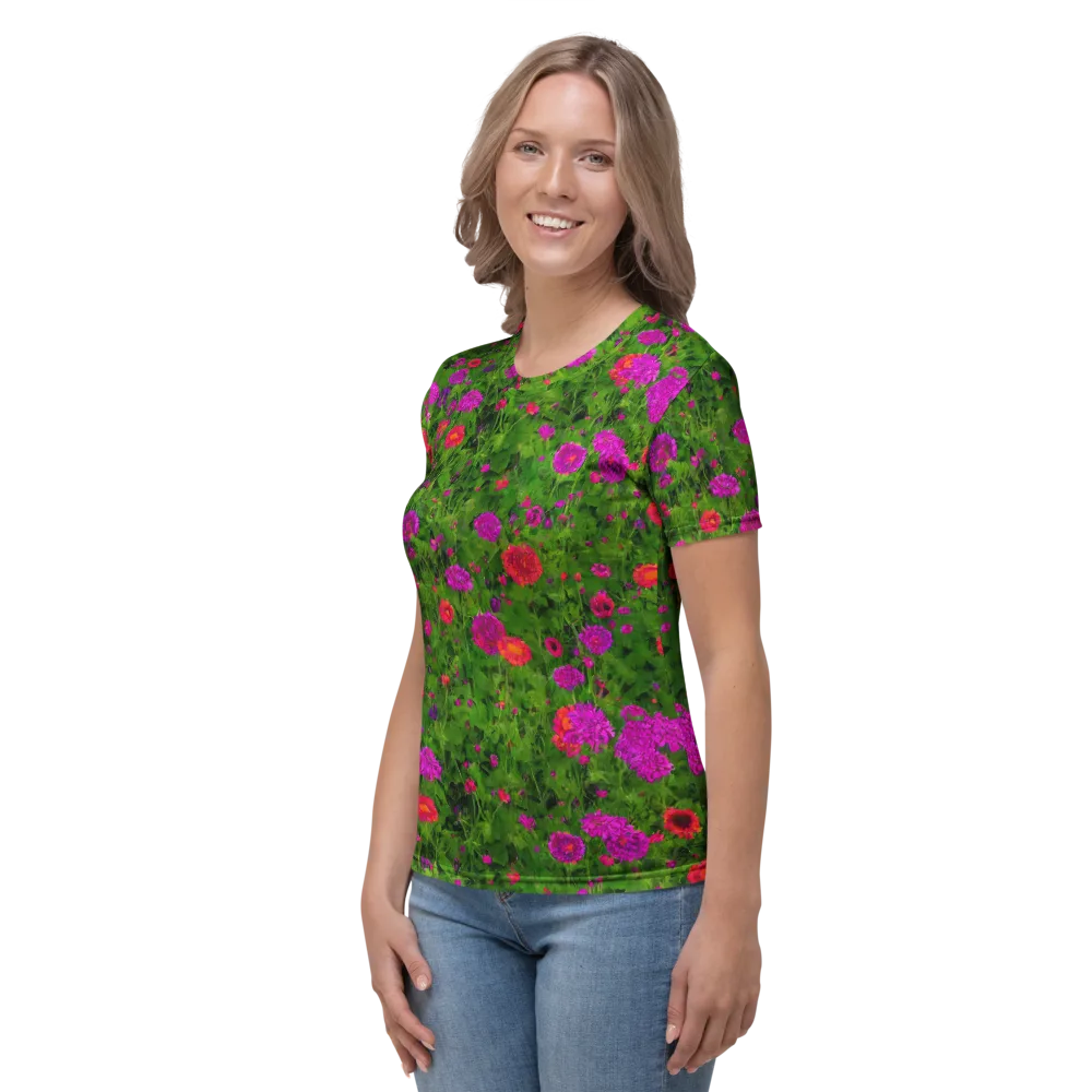 Electric Garden on Women's Crew Neck T-Shirt — Left