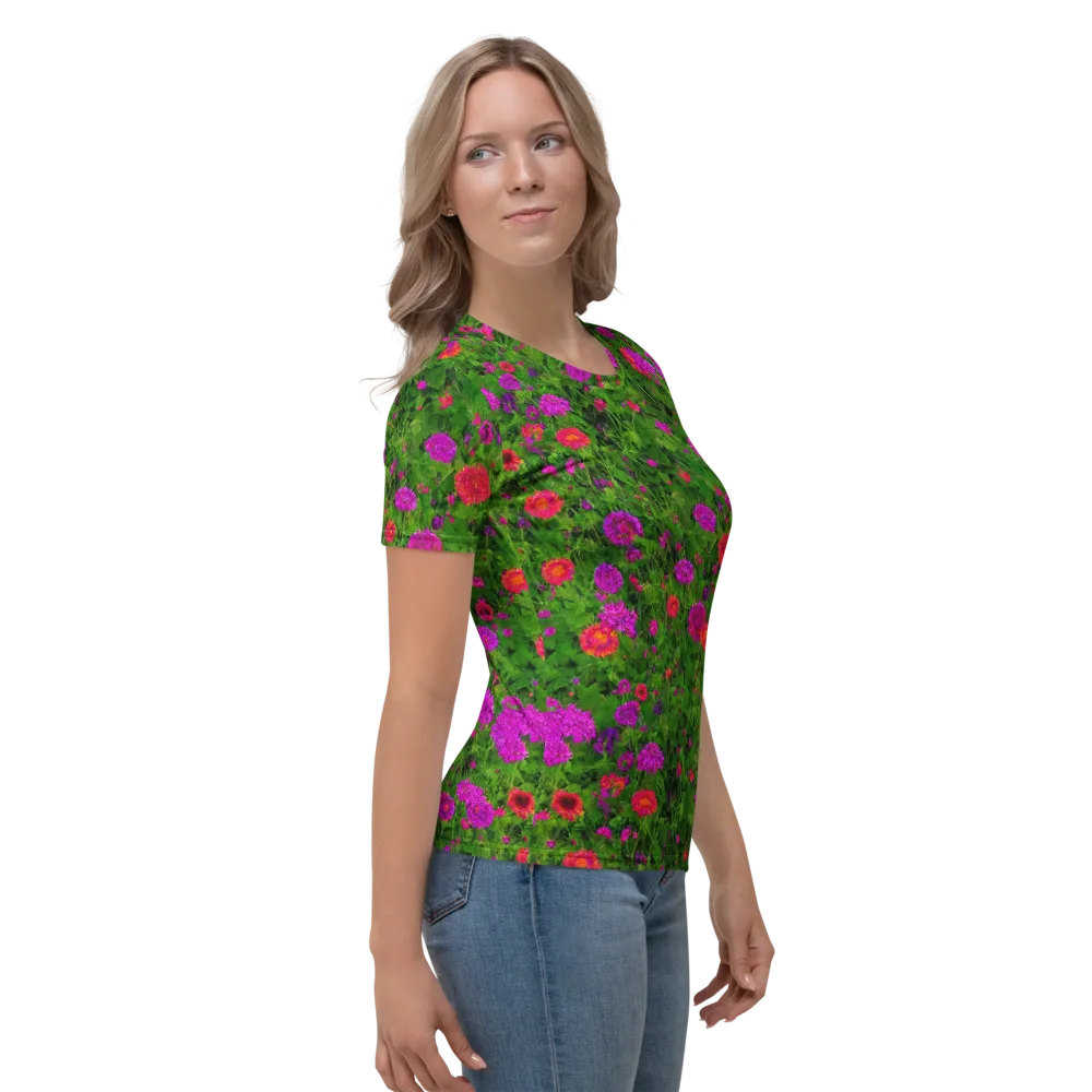 Electric Garden on Women's Crew Neck T-Shirt — Right