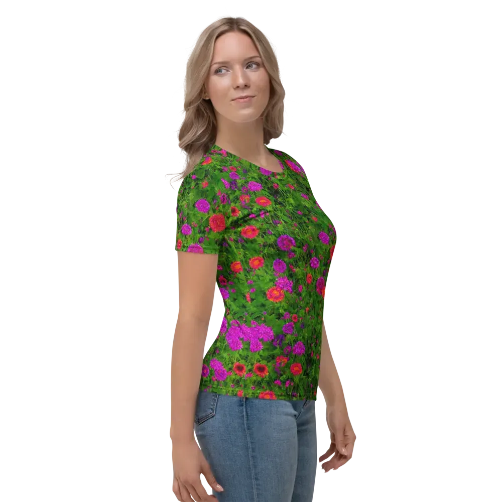 Electric Garden on Women's Crew Neck T-Shirt — Right