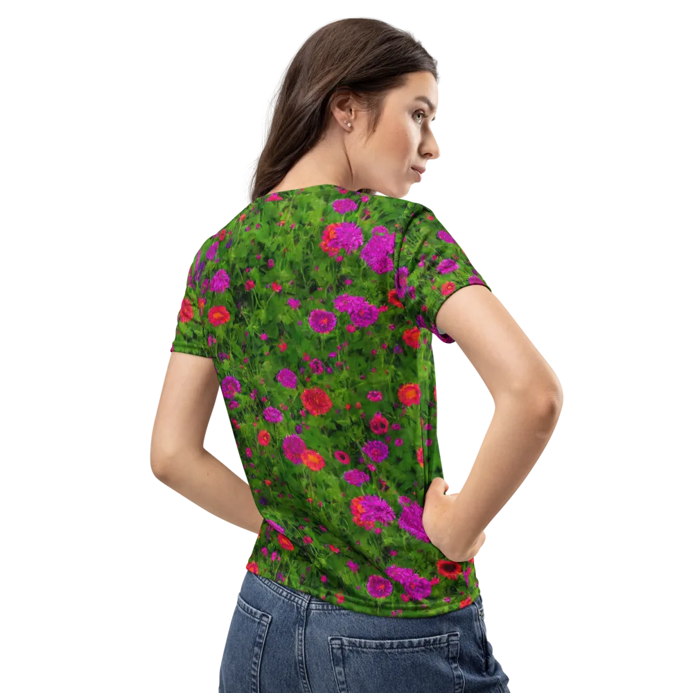 Electric Garden on Women's Crew Neck T-Shirt — Back