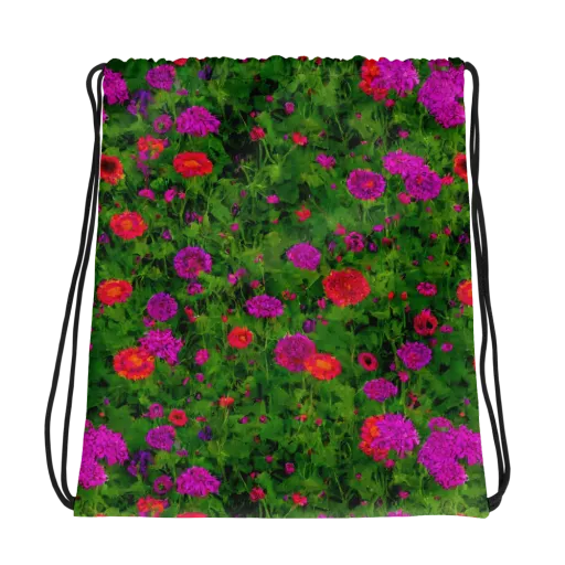 Electric Garden on a Drawstring Bag