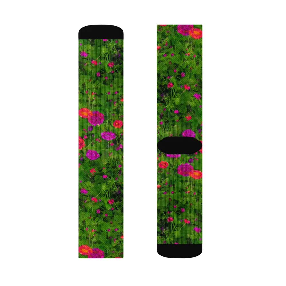Electric Garden on Socks — Right Sock
