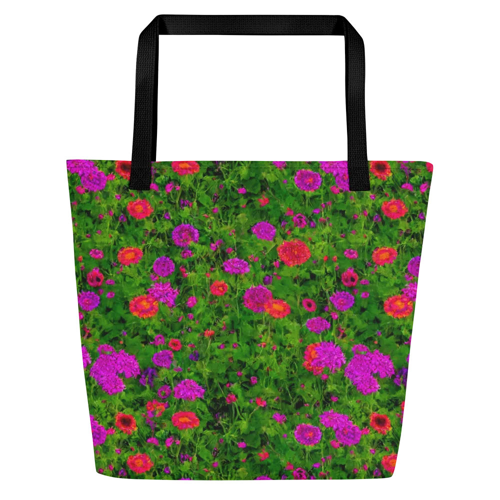 Electric Garden on Large Tote Bag W/ Pocket — Front