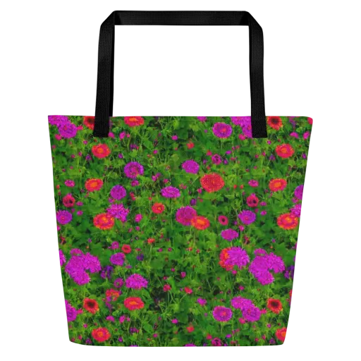Electric Garden on a Large Tote Bag W/ Pocket