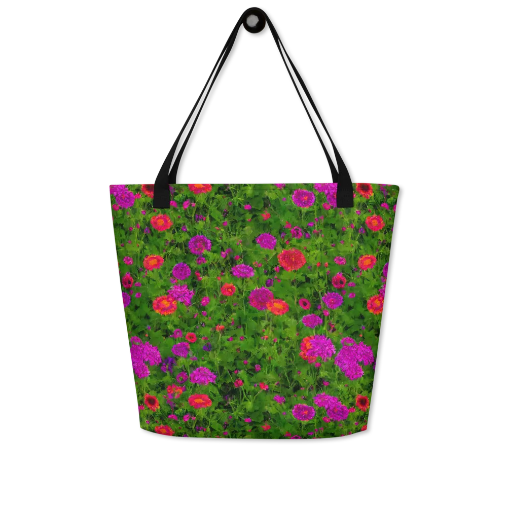 Electric Garden on Large Tote Bag W/ Pocket — Front