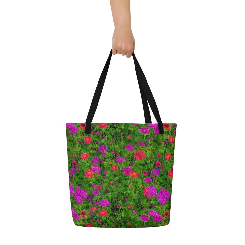 Electric Garden on Large Tote Bag W/ Pocket — Front