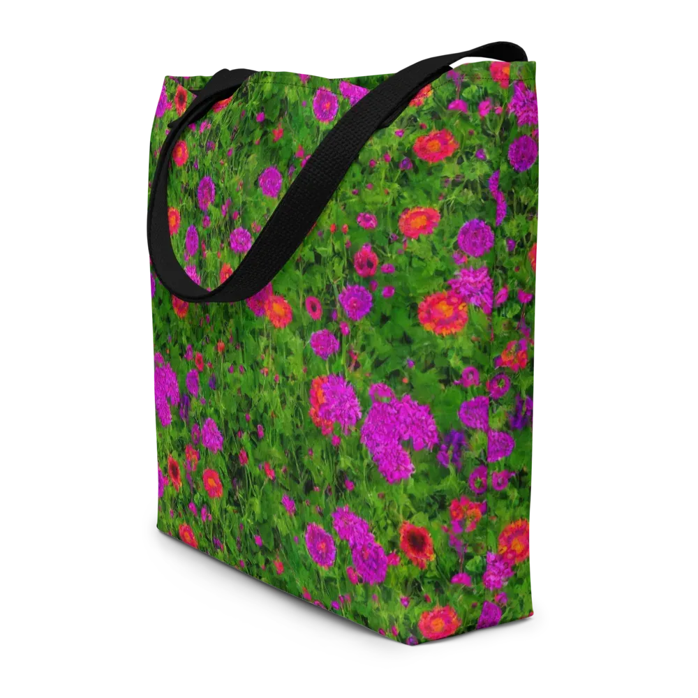 Electric Garden on Large Tote Bag W/ Pocket — Front