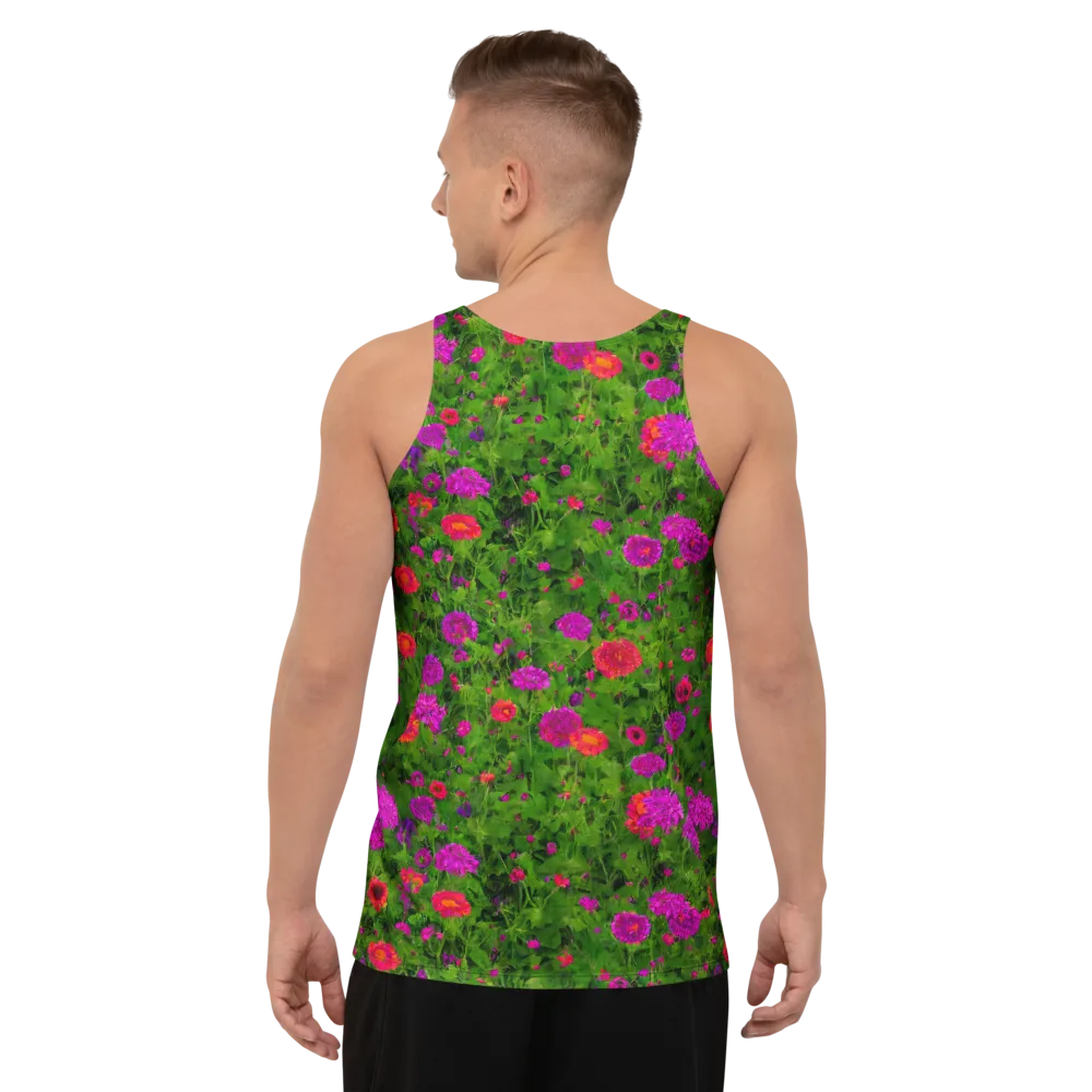 Electric Garden on Men's Tank Top — Back