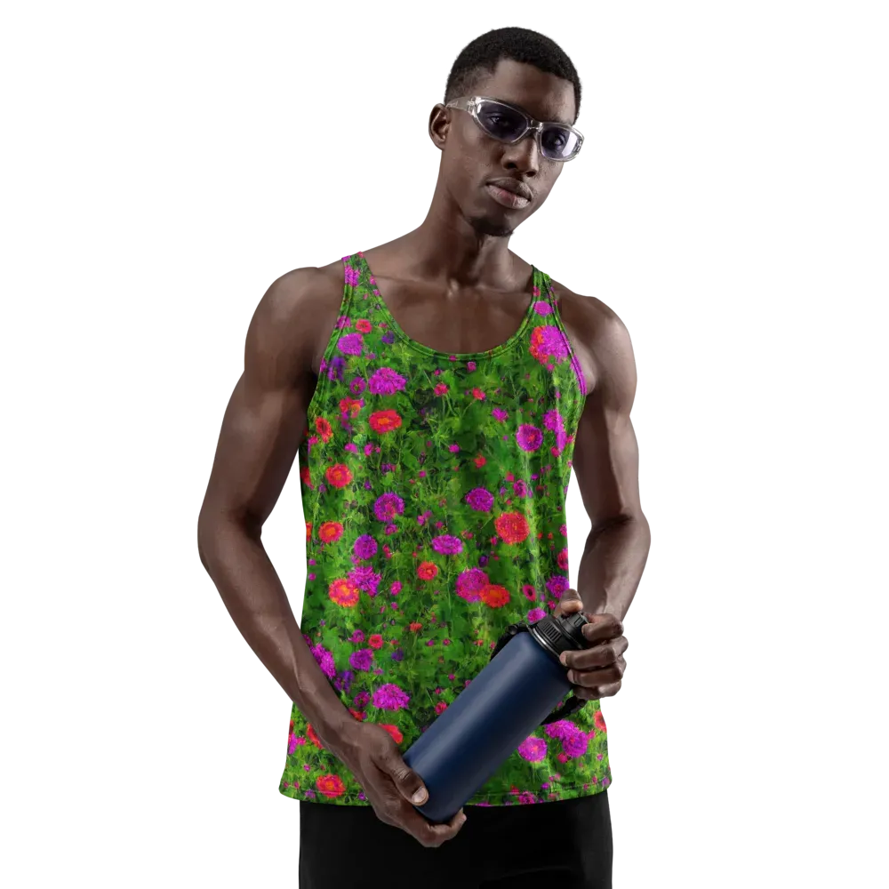 Electric Garden on Men's Tank Top — Front
