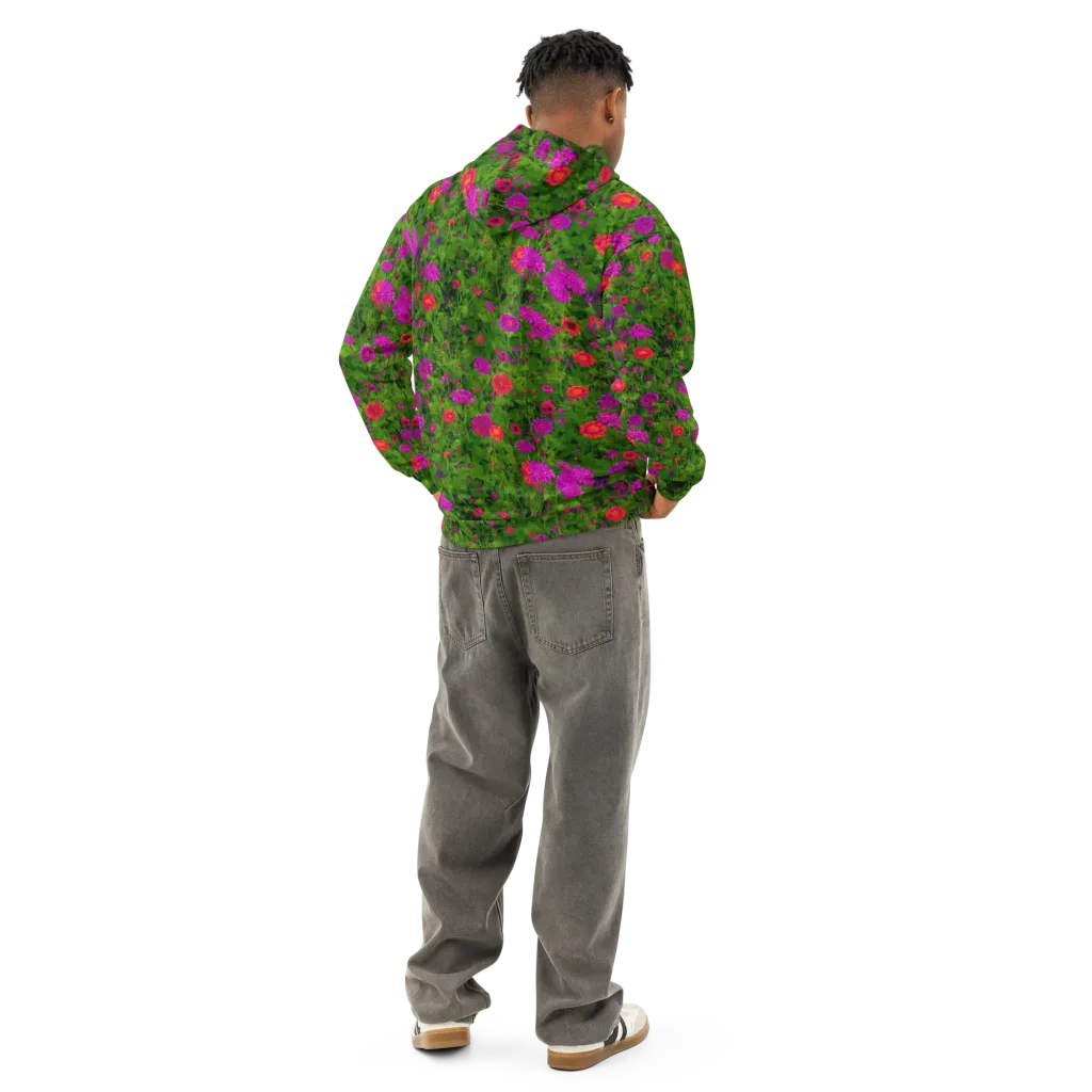 Electric Garden on Cotton Hoodie — Back