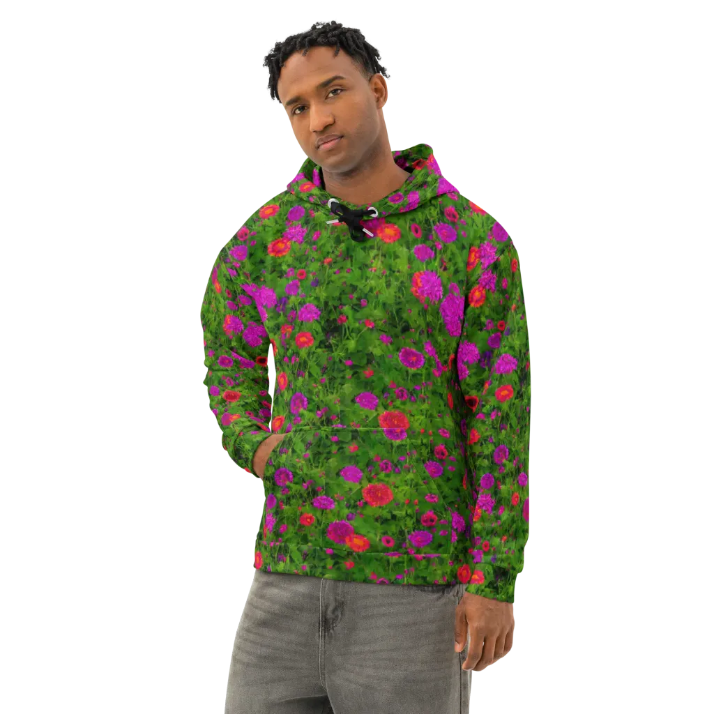 Electric Garden on Cotton Hoodie — Left Front