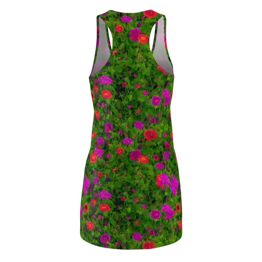 Electric Garden on Racerback Dress — Back
