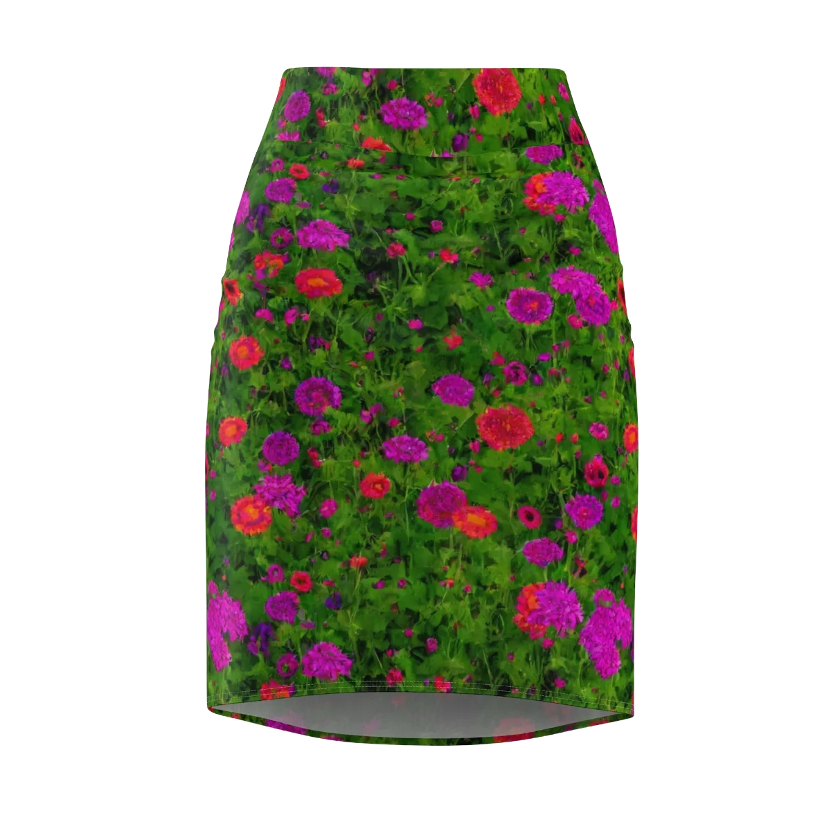 Electric Garden on Pencil Skirt — Front